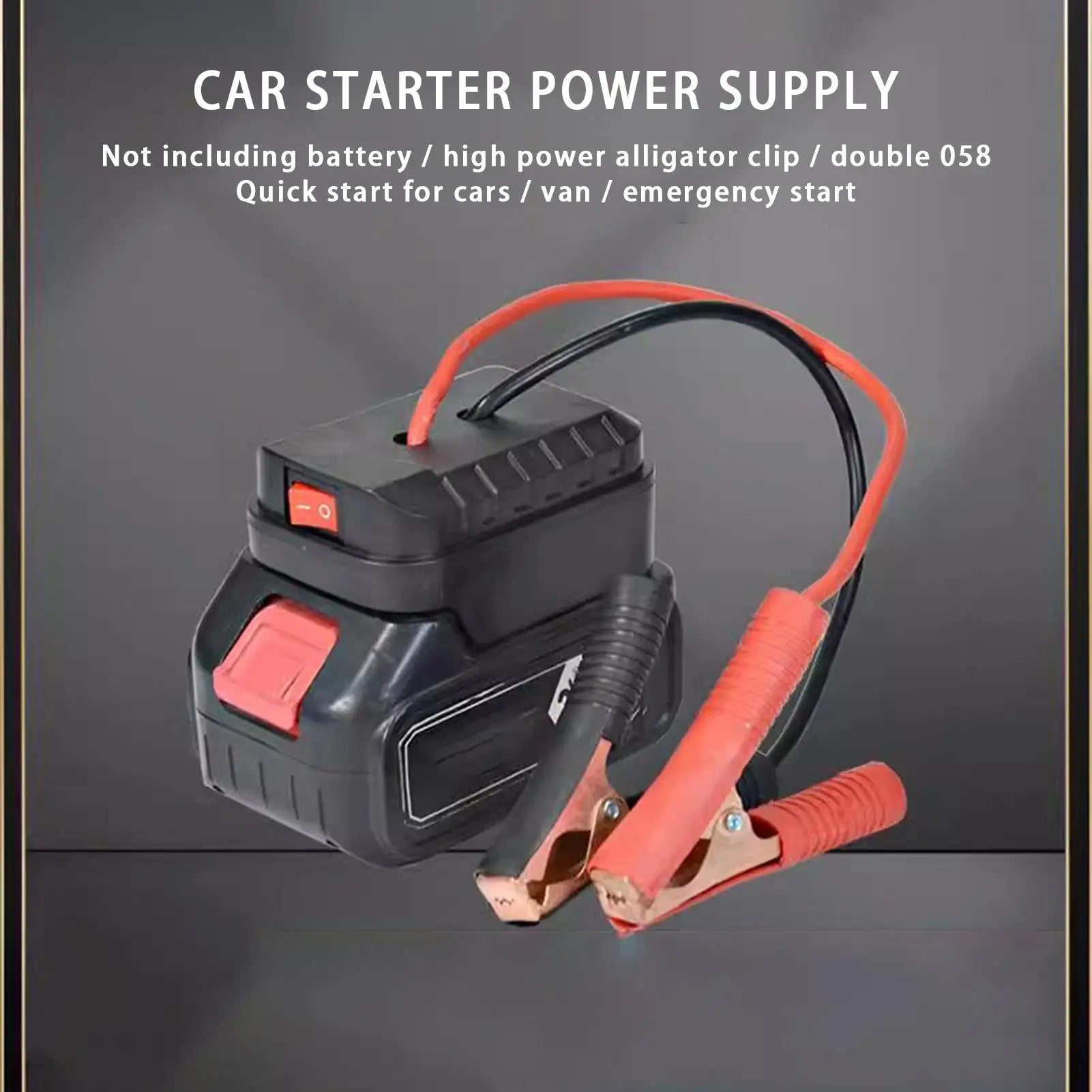 ForMakita Jump Starter Battery Pack Lithium Jump Starter Portable Jumper Box Battery Pack Quick Charging Automotive Booster Qme Default Title