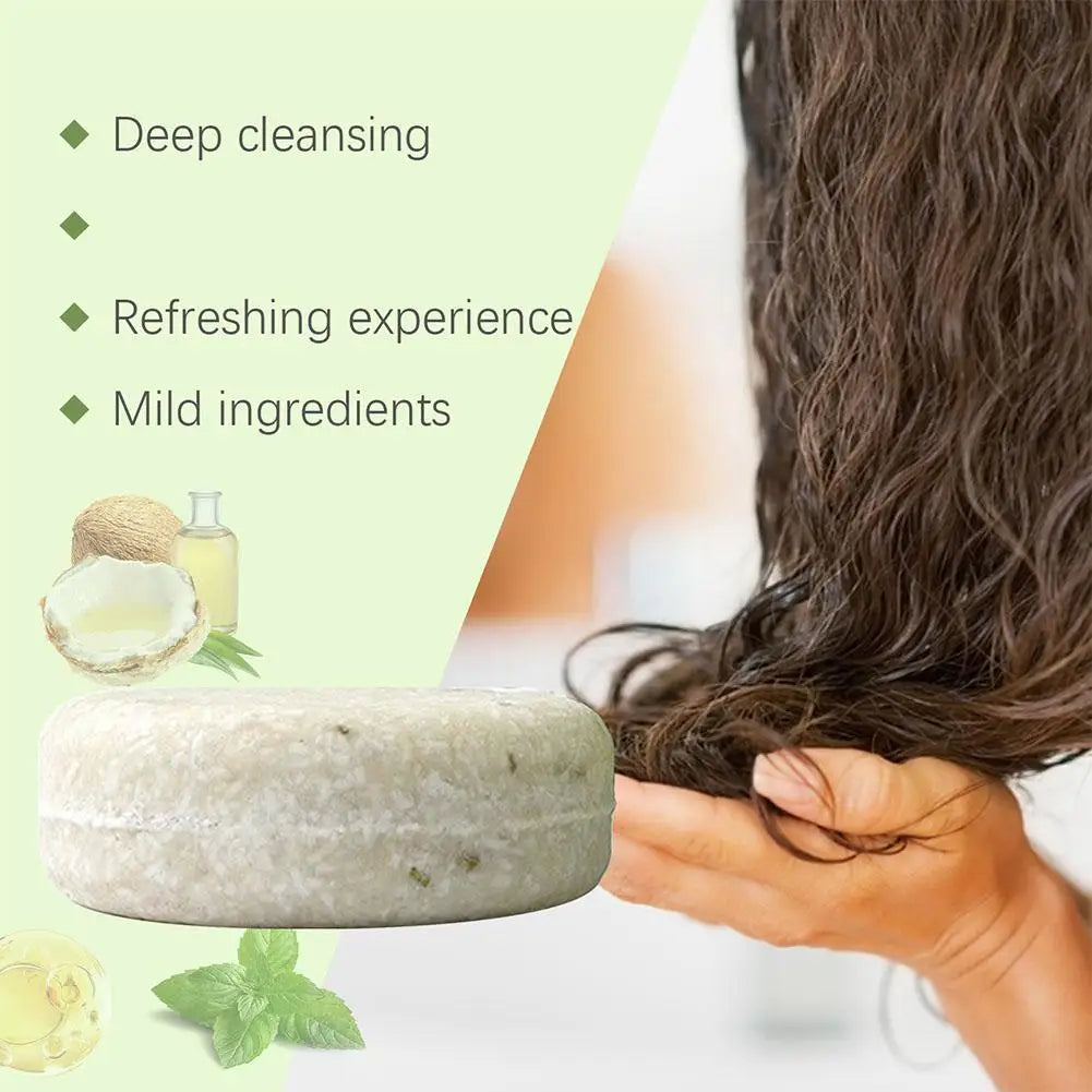 Rosemary Hair Loss Shampoo Soap Deep Cleansing Scalp Massage Qme