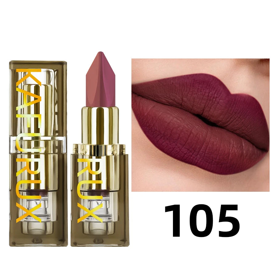 6 Glitter Two-tone Lipstick Purple Black Matte Lipsticks Cosmetics Qme 105