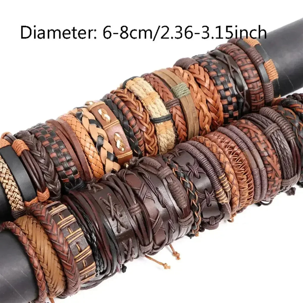 5PCS Random Style Men's Women's Webbing, Rope,Leather Bracelet Classical Festive Women Gift(Including But Not Limited to Pic) Qme