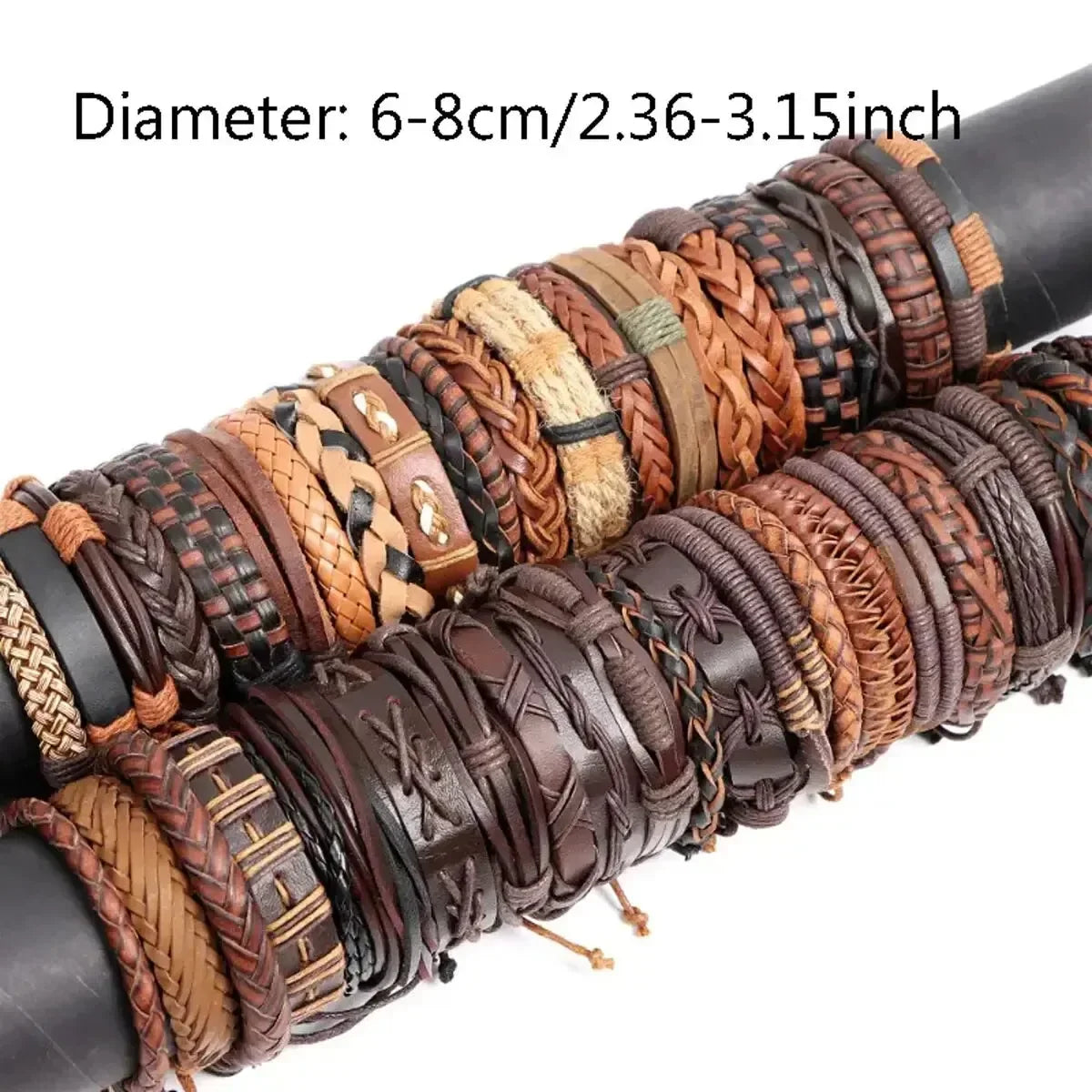 5PCS Random Style Men's Women's Webbing, Rope,Leather Bracelet Classical Festive Women Gift(Including But Not Limited to Pic) Qme