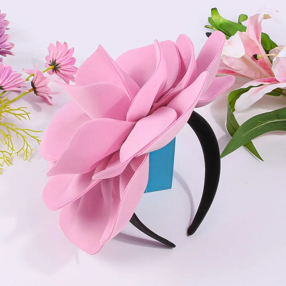Exquisite Large Rose Flower Headband Sweet Elegant Oversized Qme Style 6