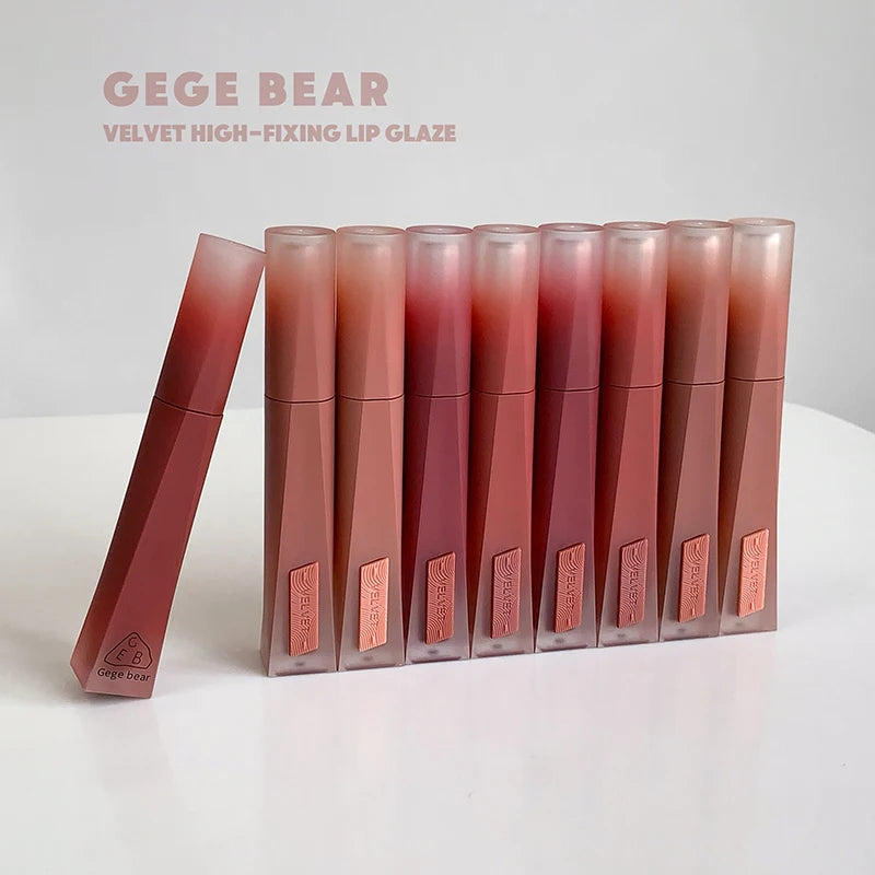 Gege Bear Velvet Matte Soft Lip Glaze Autumn&winter Reddish-brown Qme