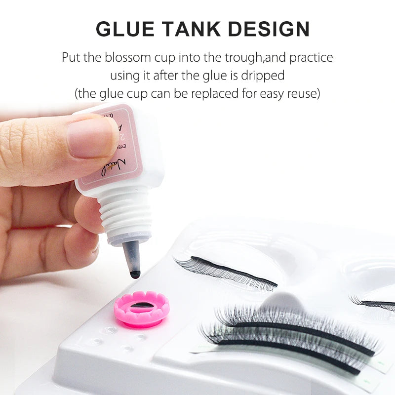 NATUHANA Plastic Training False Eyelash Extension Handmade Practice Qme