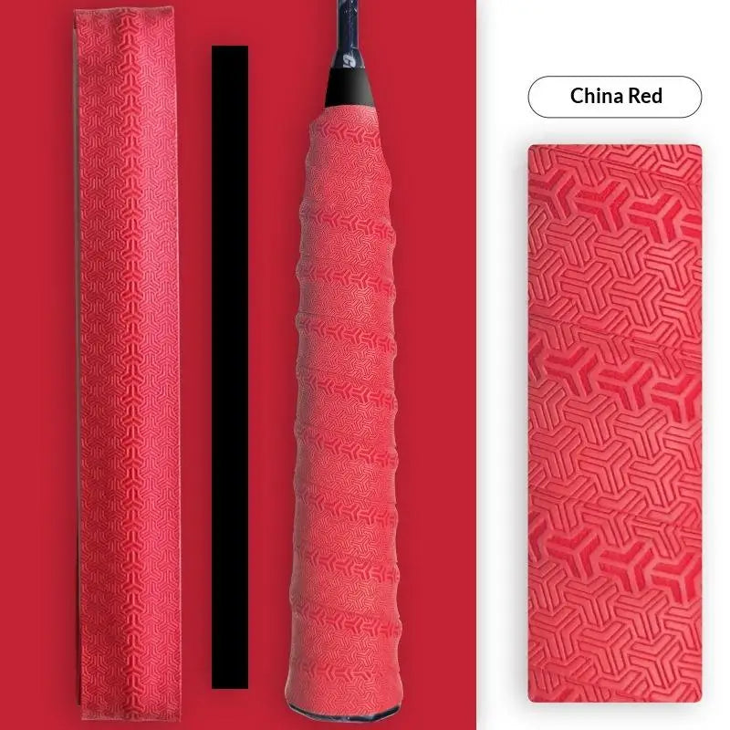 Badminton Hand Rubber Anti-slip Racket Grip Sport Overgrip Tape Qme Red