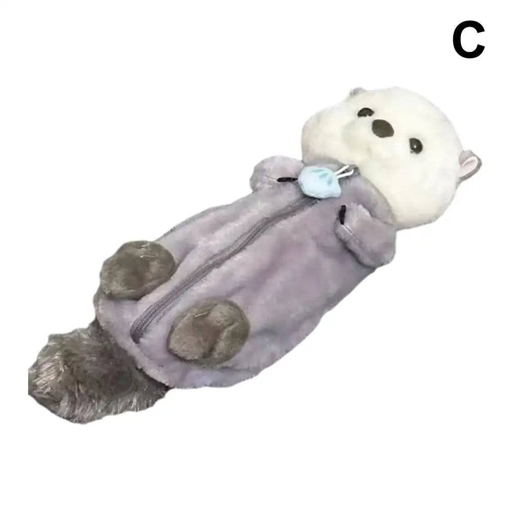 Cute Plush Shark Pencil Case Student Stationery School Supplies Kawaii Doll Back To School Storage Bag Pen Bag Stationery Qme Sloth