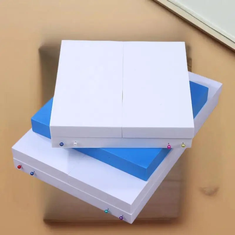 White Blue Insect Pinning Board Double Sided EVA Foam Combined Plates Qme