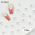 Halloween Nail Art Decorations Black Bat Spider Design Autumn Charms Qme A6 30pcs