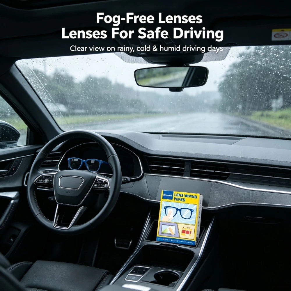 Anti-fog Glasses Cleaning Cloth, Removes Dust/Oil Mist, Long-lasting Anti-fog Without Blurring, Streak-free After Wiping Qme