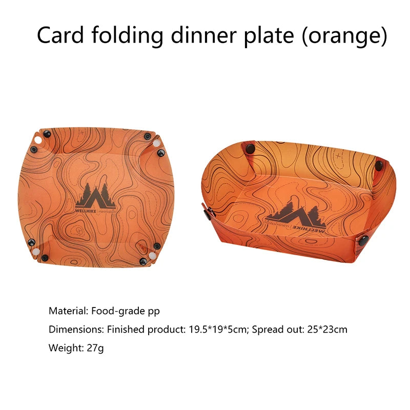 Outdoor Lightweight Folding Tableware Portable Bowl Plates Coffee Qme 4