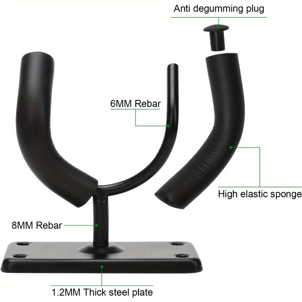 Skateboard Wall Hanger, Bracket, Suitable for Skateboard Guitar Long Board Skiboard and Display Stand, Equipped with Screws Qme