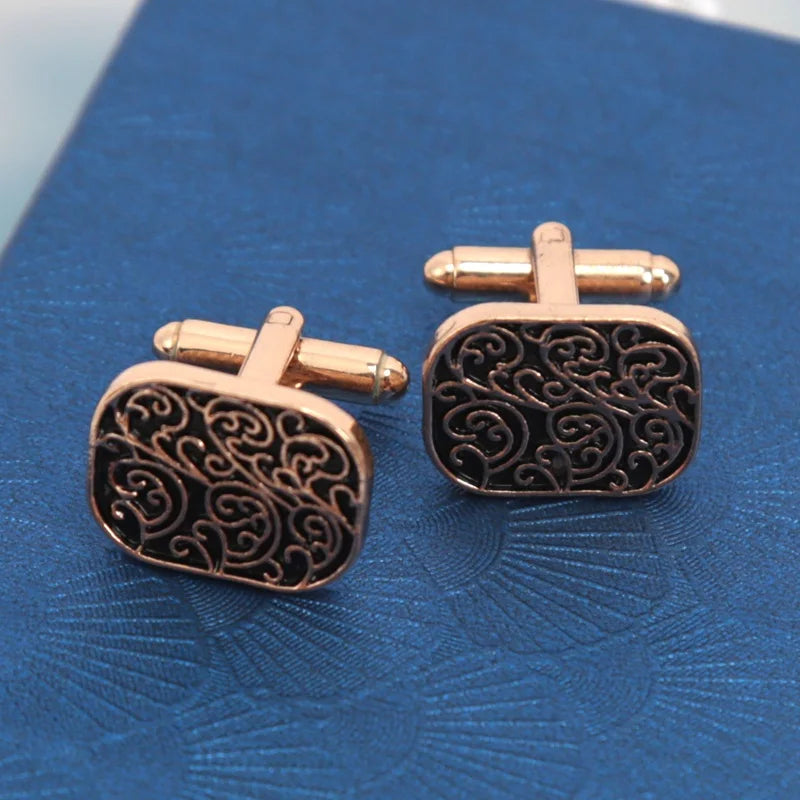 Novelty Luxury White Crystal Cufflinks for Mens Women High Quality Design Cuffbutton Shirt Jewelry Tie Accessories Qme Antique Silver Plated