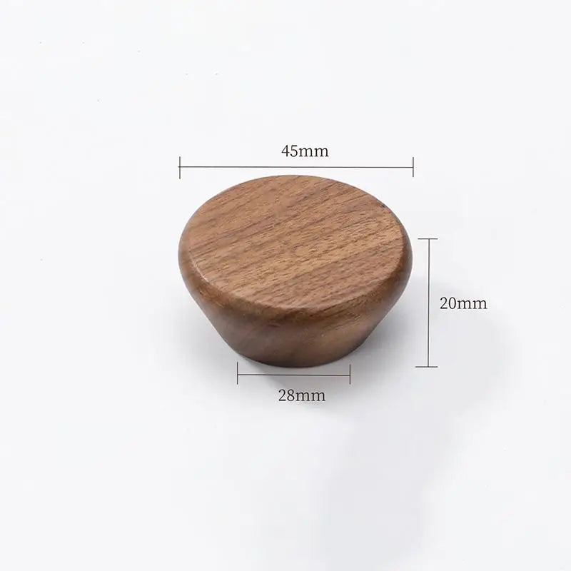 Natural Wood Color Cabinet Doors Solid Wood Handles Beech & Black Walnut Drawer Wooden Door Handles For Kitchen Bathroom Qme A16