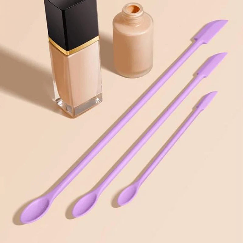 Makeup Tool Silicone Spatula Double-headed Scraper Cosmetic Jam Cream Qme