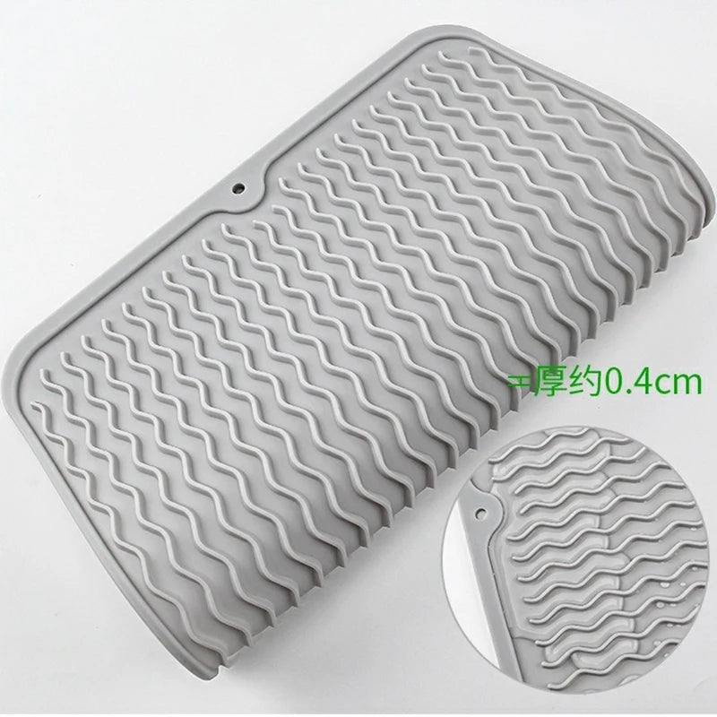 Silicone Dish Drying Mat 40 X Large Counter Draining Sink Trivet Qme 1pcs 30x40 cm Rectangular