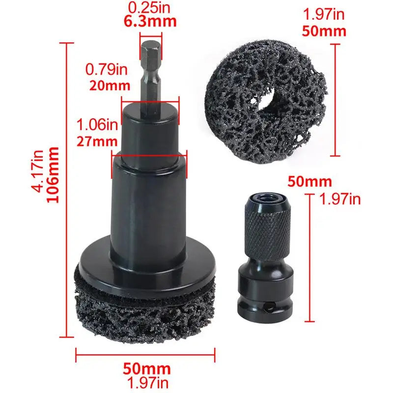 Wheel Stud Removal Tool Brake Hub Resurfacing Kit Brake Rust Remover Automotive Tool Grinding Maintenance Cleaner Kit For Nuts Qme
