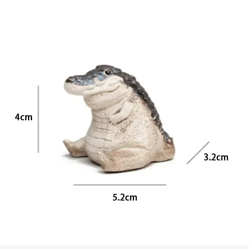Mini Crocodile Tea Pet Teapot Ornaments Handmade Ceremony Play Room Qme