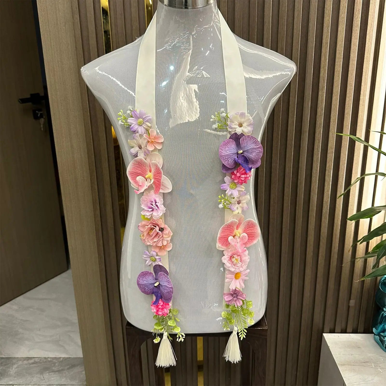 Graduation Flower Lei Artificial Tropical Cute Satin Stole Class 2026 Qme