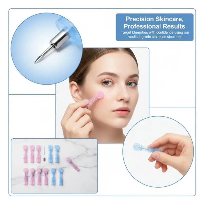 Disposable Blackhead Remover Acne Needles Tool Removal Facial Qme