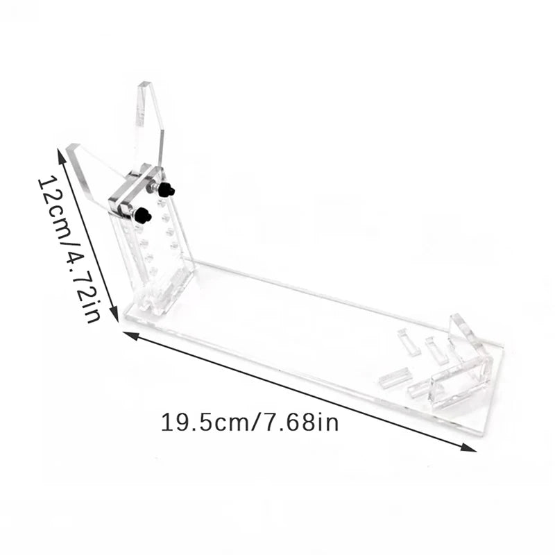 Clear Acrylic Hand Display Stand Rack Holder For 5 Gears Adjustable Short Toy Model Showing Rack Qme