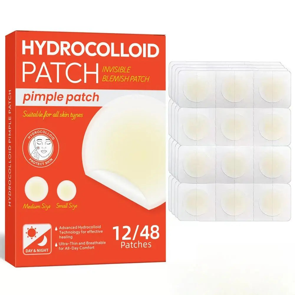 12 24Counts Invisible Hydrocolloid Pimple Patches Breakouts Thin Qme