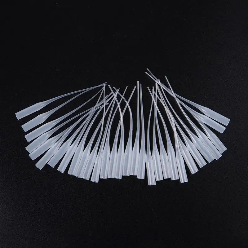 100pcs/set Glue Tips Plastic Glue Micro-Tips Glue Extender Precision CA Glue Applicator Qme