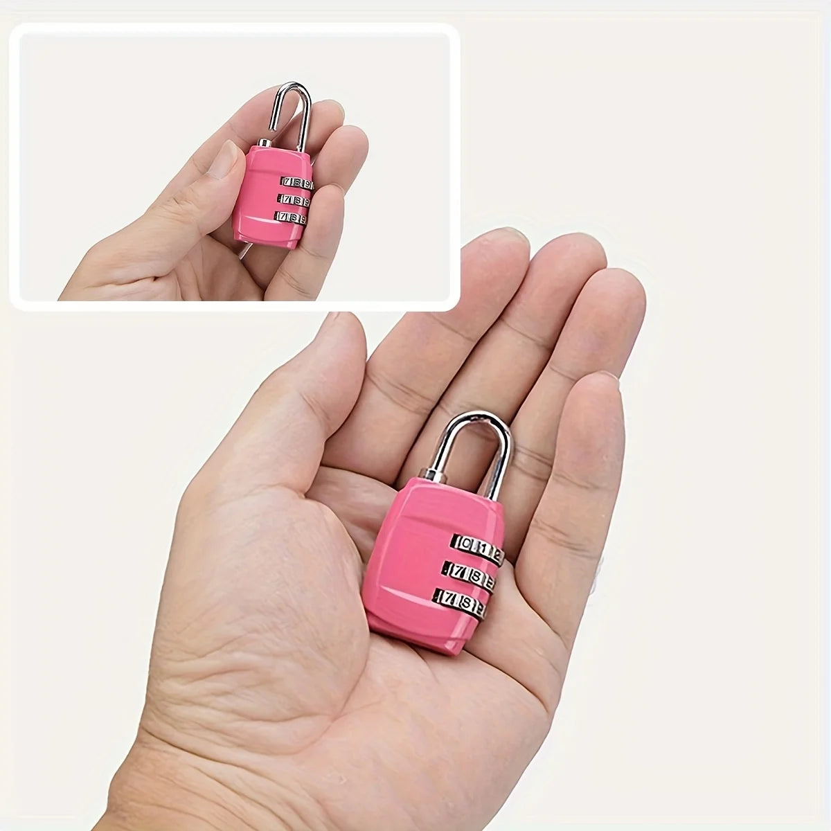3 Digit Combination Padlock Mini Code Lock Luggage Lock for Suitcase Backpack Gym Locker Cabinet Drawer Travel Security Lock Qme