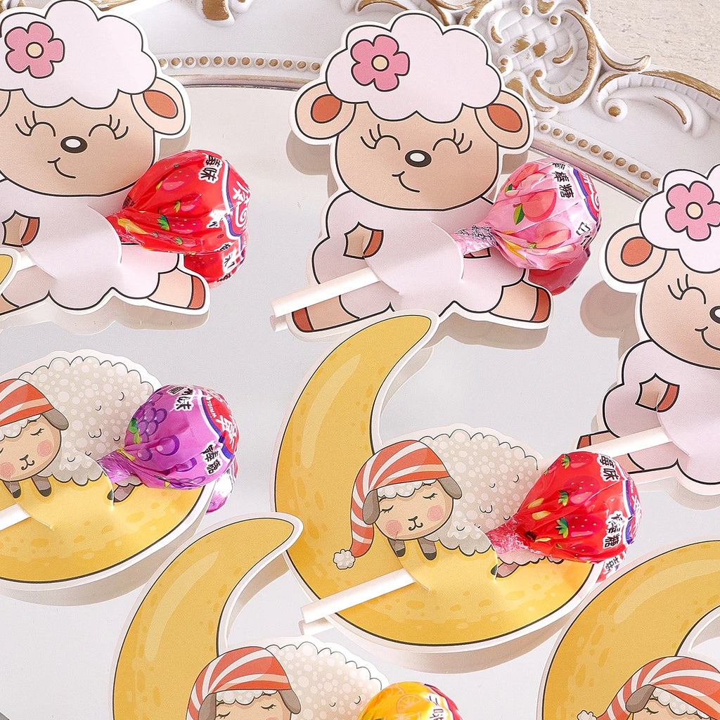 30 Pieces/Pack Eid Al-Adha Party Favors, Lamb-Shaped Candies and Snacks, Paper Cards and Lamb-Shaped Decorative Paper Qme