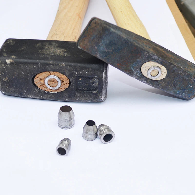 10pcs Safety Round Handle Wedges Steel Hammer Handle Splitting Wedge Set For Axe Claw Hammer Steel For Carpentry Maintenance Qme