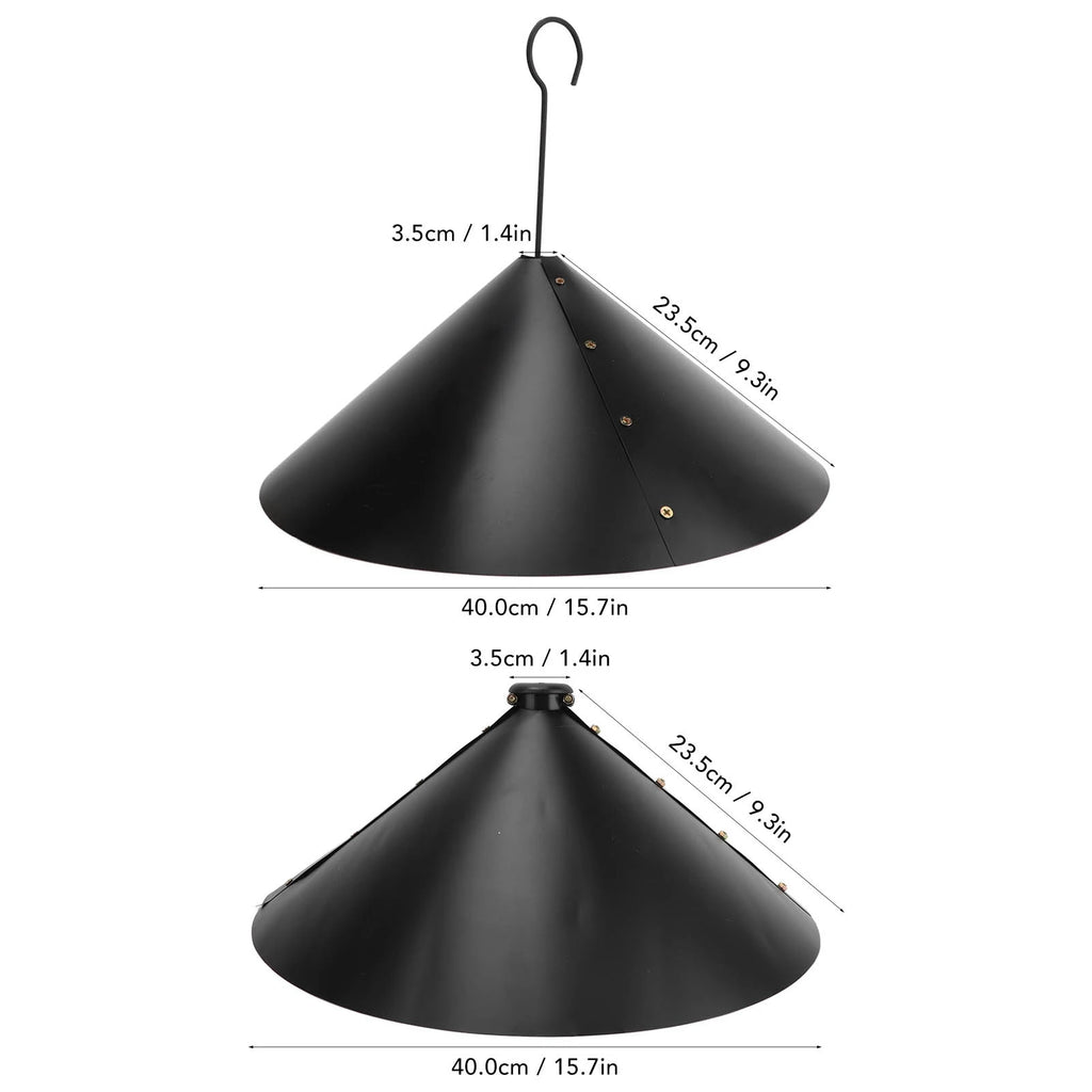 16 Inch Squirrel Baffle for Bird Feeder PVC Hanging Flapper Guard Prevents Squirrels Stealing Bird Food Outdoor Black Qme