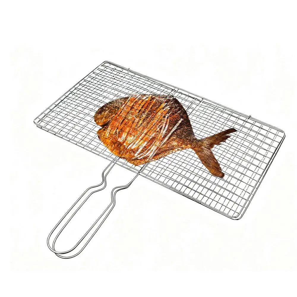 Fish Grill Basket Stainless Steel Barbecue BBQ Net Outdoor Cooking Qme China Mainland B