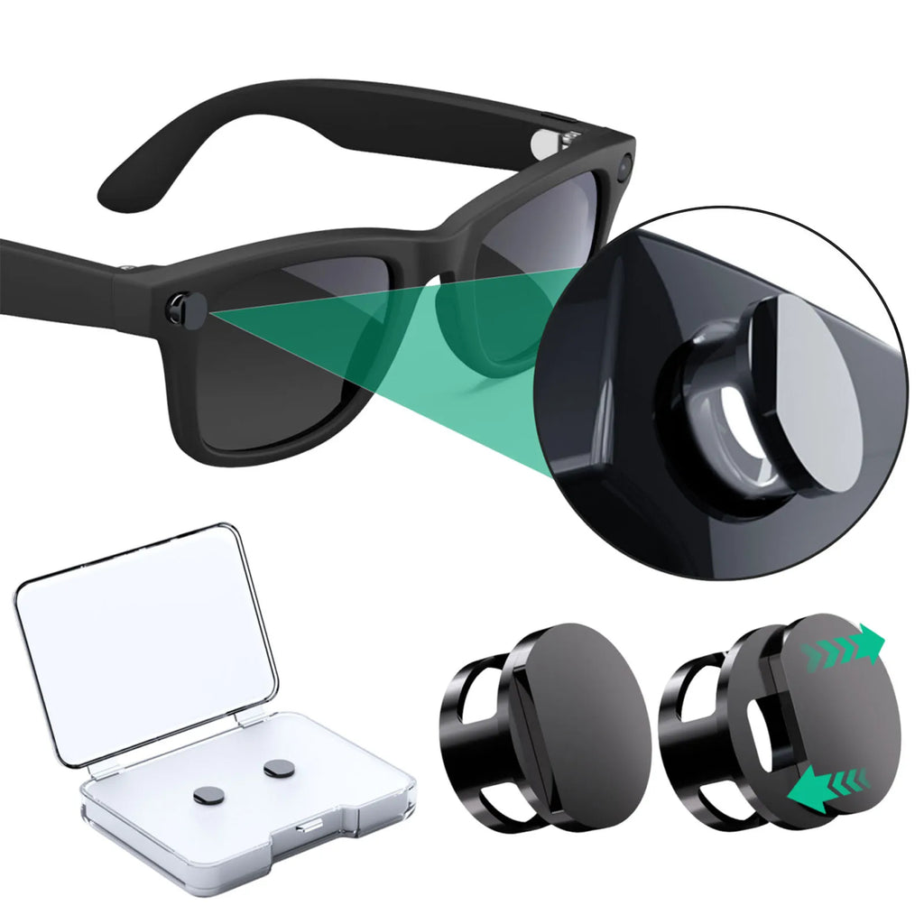 2-6PCS LED Light Dimming Blocker Cover for Meta Glasses's Camera Lens Protect Covers with Box for Meta Smart Glasses Accessories Qme