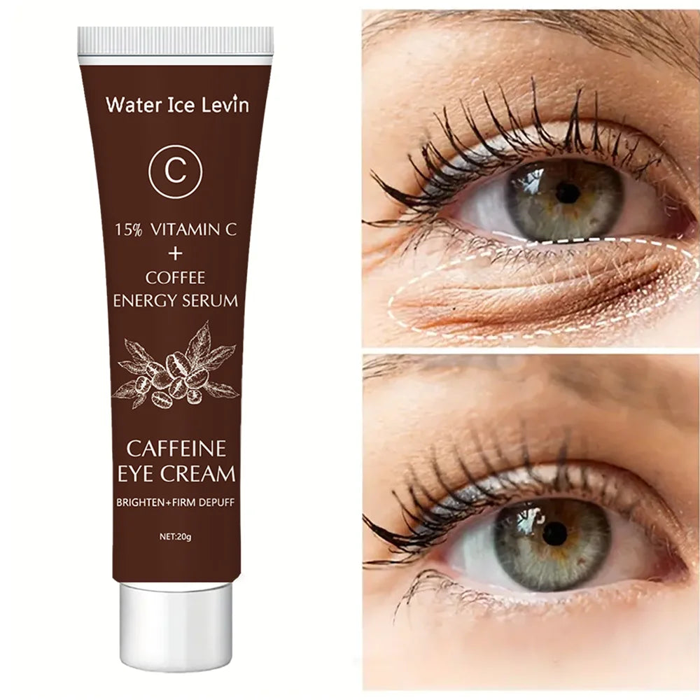 Caffeine Eye Cream with 15% Vitamin C to Lighten dark circles and Tighten Skin Instant Eye Repair Essence Women's Eye Care Qme