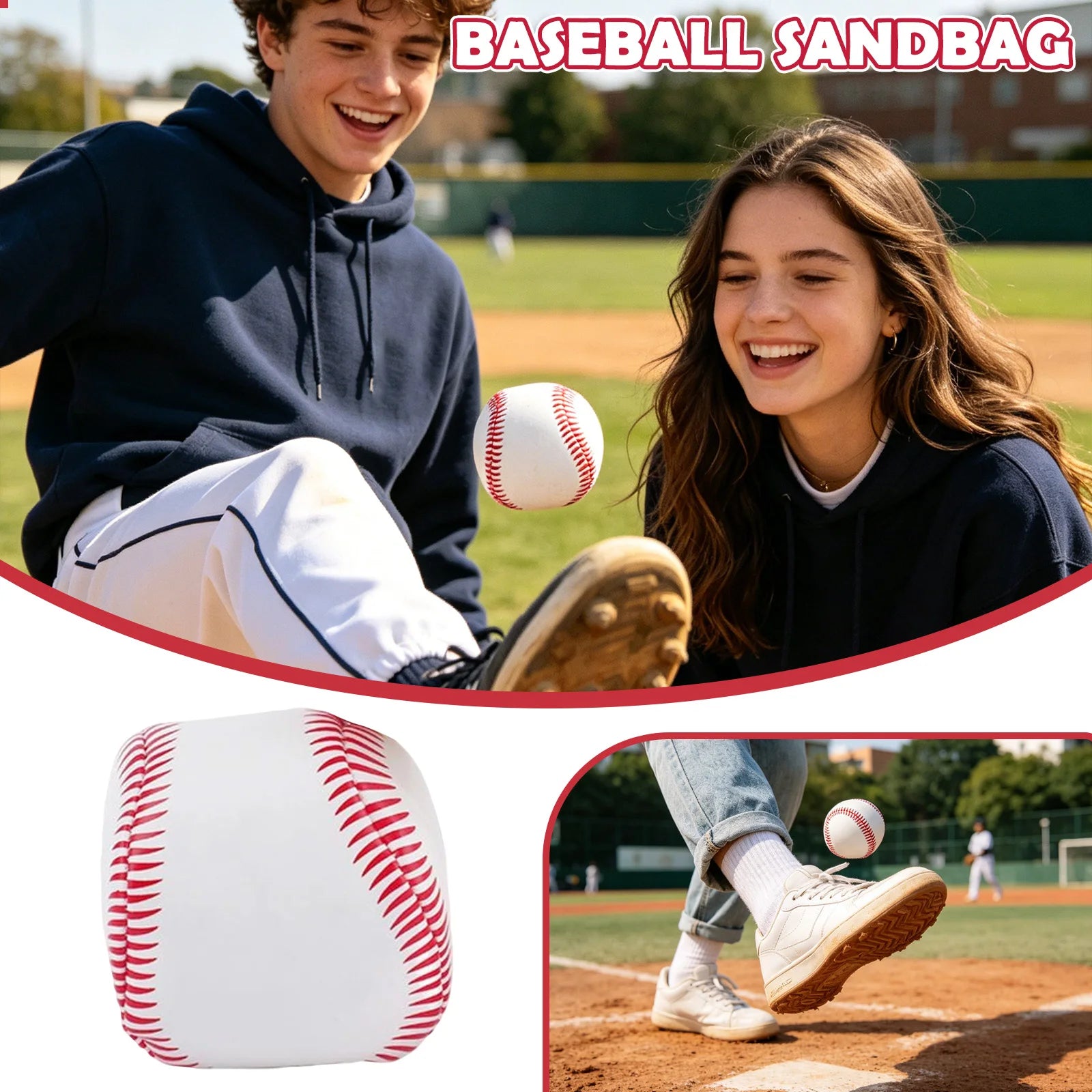 New Fun Interactive Game Supplies Baseball-Themed Sandbag BallThrowing Game for Outdoor Parent-Child Interactive Leisure Toy Qme as shown