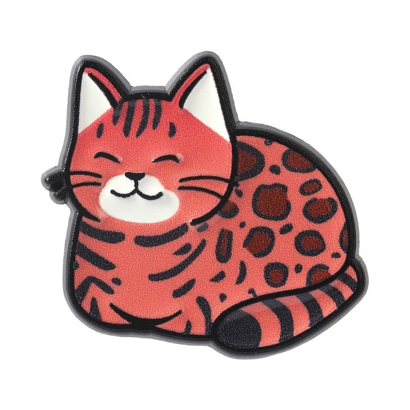 Cute Kitten Metal Enamel Brooch Cartoon Cat Lapel Pin Badge Decor for Clothes Hat Bag Fashion Jewelry Pet Lover Birthday Gift Qme style2