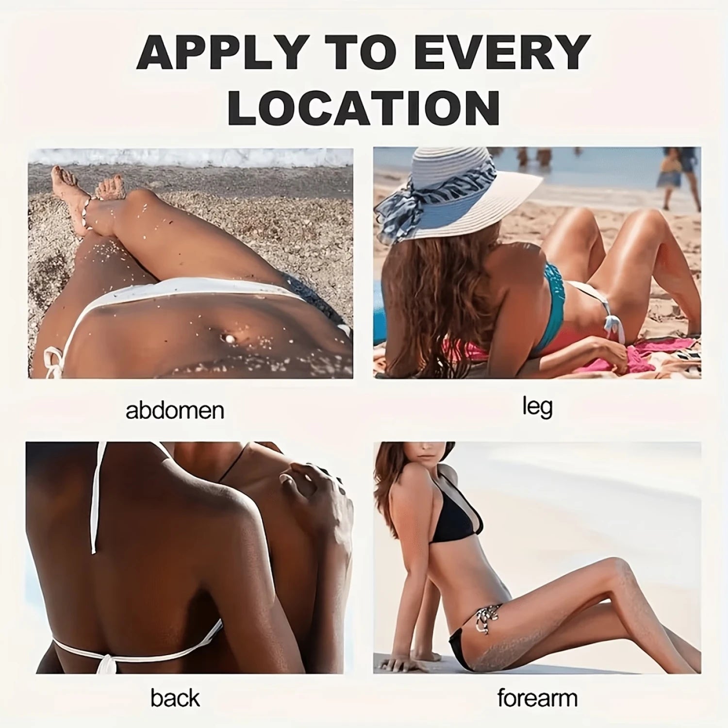Collagen Infused Coconut Self Tanning Cream, Moisturizing Dark Sun Tanner for Smooth Skin Qme