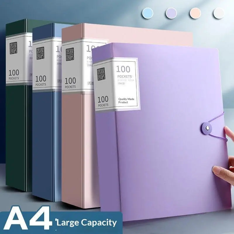 PP Transparency Waterproof Insert Brochure 60 100 Pocket A4 File Qme