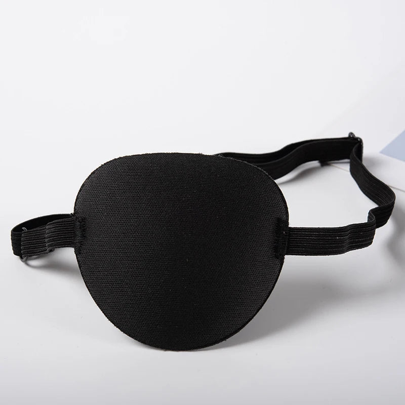 Pirate Eye Patch Black Single Eyepatch Unisex One Washable Adjustable Qme Black