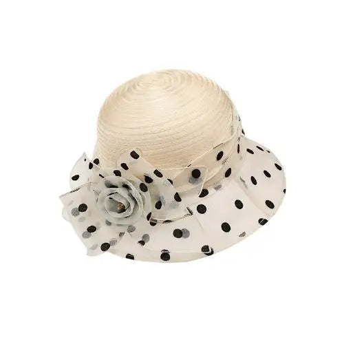 Floral Organza Sun Hat Elegant Wide Brim Bucket Hat UPF 50+ Breathable Flower Vacation Style Beach Sun Hat Qme MS