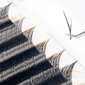 NATUHANA Fox YY Shaped Eyelashes Extensions Matte Black Natural Soft Qme YY C 0.07mm|12mm