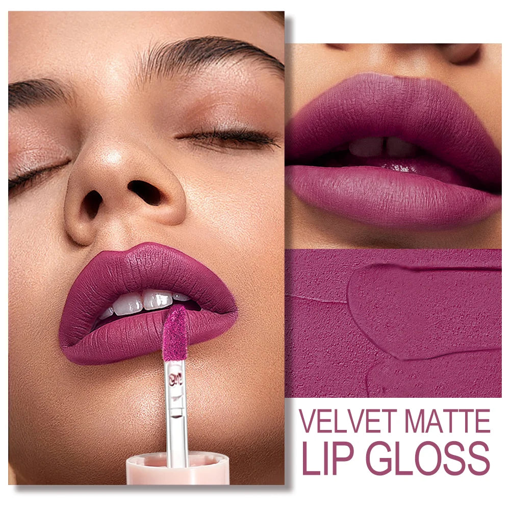 Soft Matte Lipstick Pink Nude Lip Waterproof Long Lasting Formula Qme