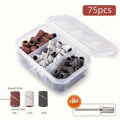1set Nail Art Sanding Ring Nail Surface Dead Skin Remover Nail Sanding Ring Grinder Grinding Head Nail Art Tool Qme Brown white black