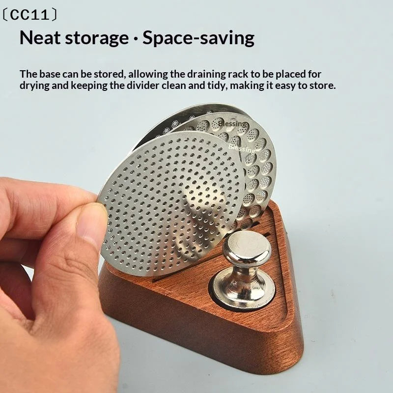 51 53 Portafilter Espresso Universal Filter Storage Rack Coffee Puck Qme