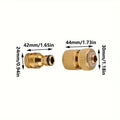 Brass Garden Hose Quick Connector, Tap Adapter, Leakproof Water Hose Fitting for Car Wash & Irrigation Qme 2pcs