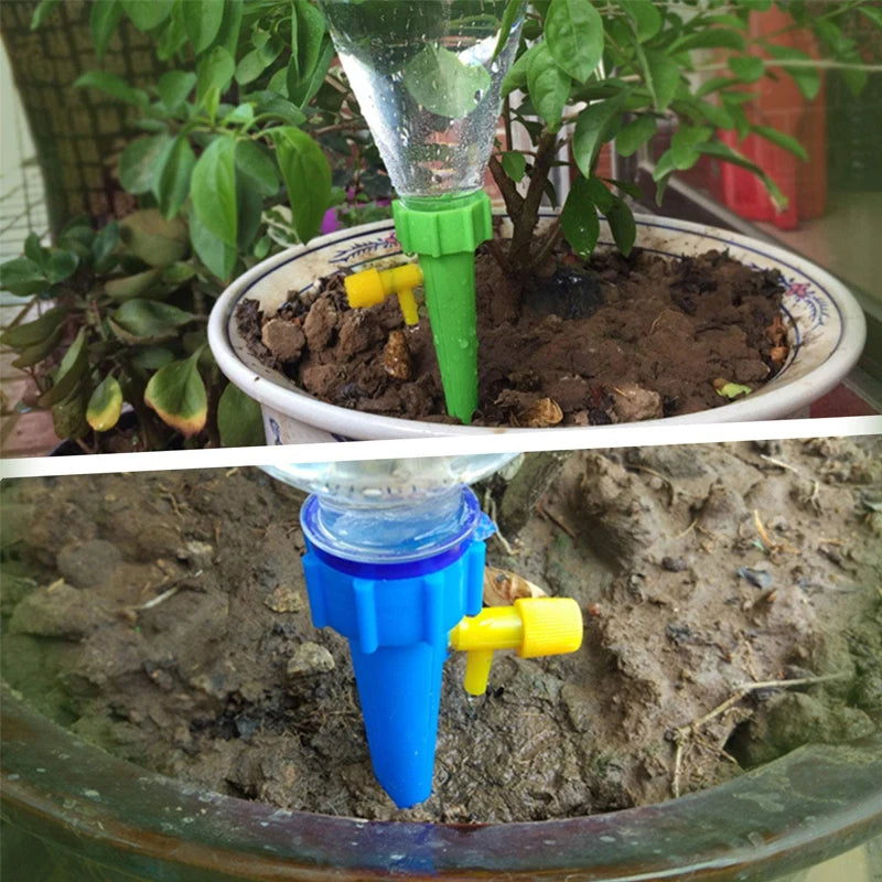 Automatic Drip Irrigation System Self Watering Spike for Flower Plants Greenhouse Garden Adjustable Auto Water Dripper Device Qme
