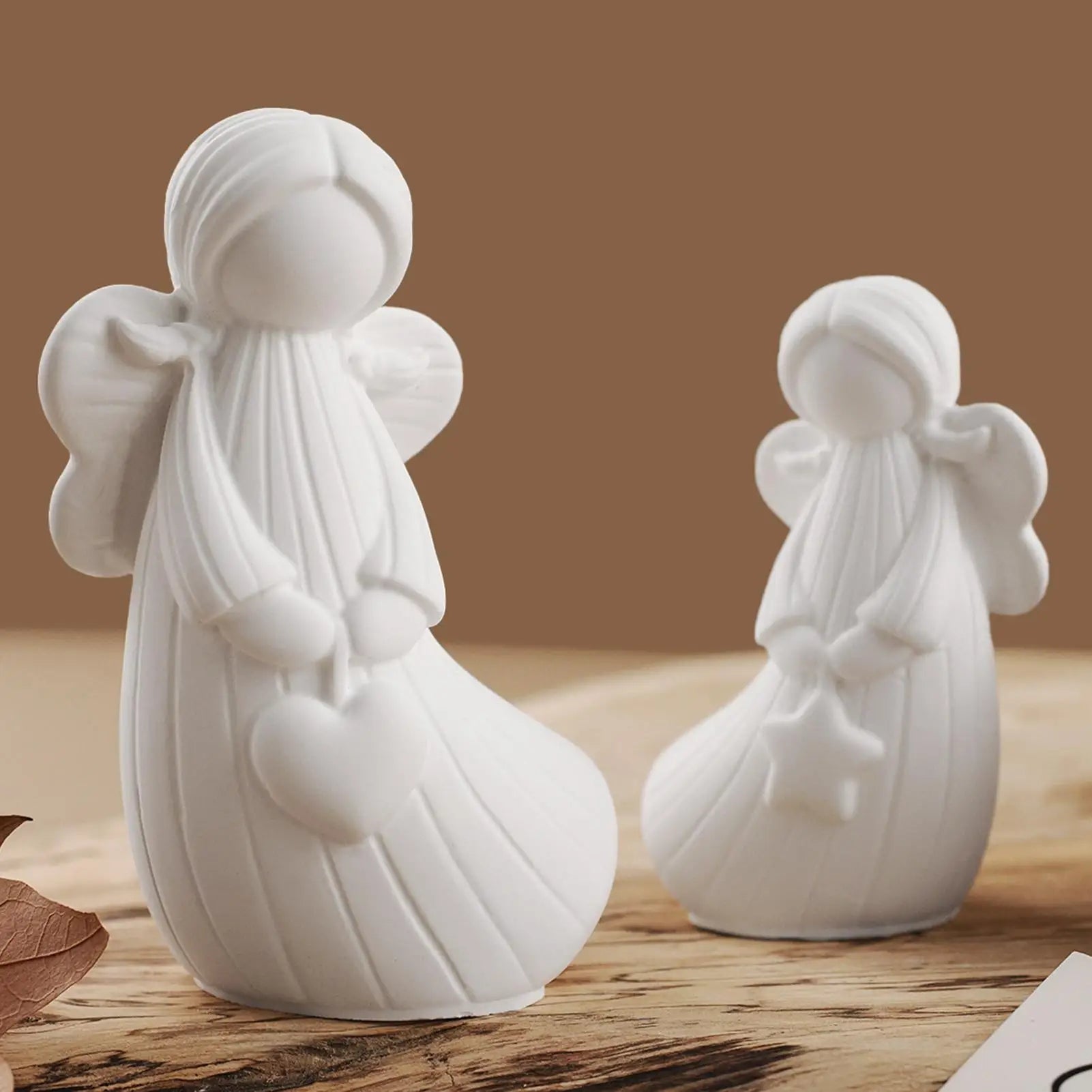 Angel Silicone Mold 4 Pieces Non-Stick Holiday Moulds Angel Resin Molds Silicone for Wedding Party Dinner Table Centerpiece Home Qme