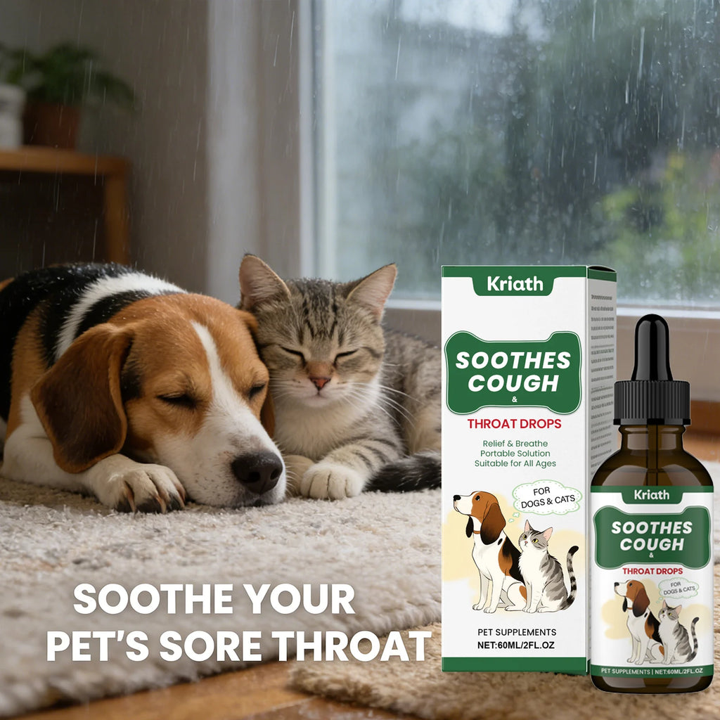 Pets Herbal Throat-Moistening Nutritional Liquid Soothing Throat Support Respiratory Health Aid Digestion Dogs Care Supplements Qme