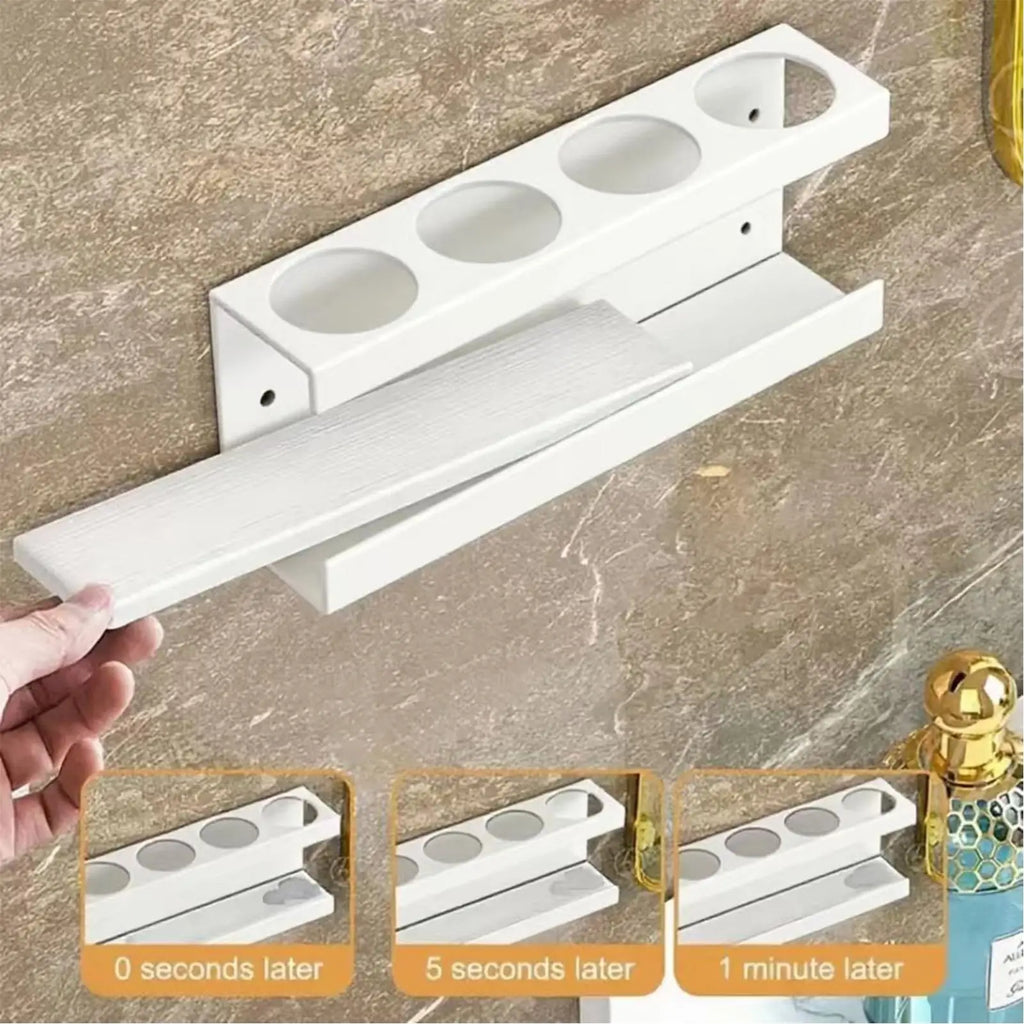 Electric Toothbrush Holder 4-Slot No Drilling Stand With Diatomite Base Bathroom Toothbrush Holder Storage Rack For Toothpaste Qme