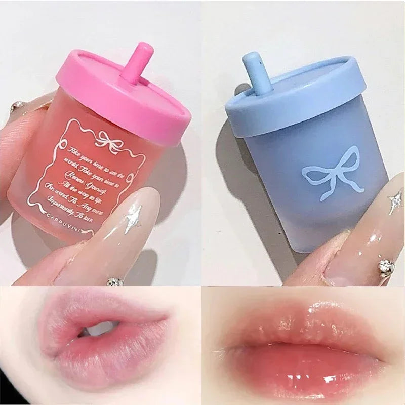 Blueberry Juice Solid Lip Mask Moisturizing Nourishing LipBalm Lasting Hydrating Jelly Lipstick Water Light Gloss Lip Glaze Tint Qme