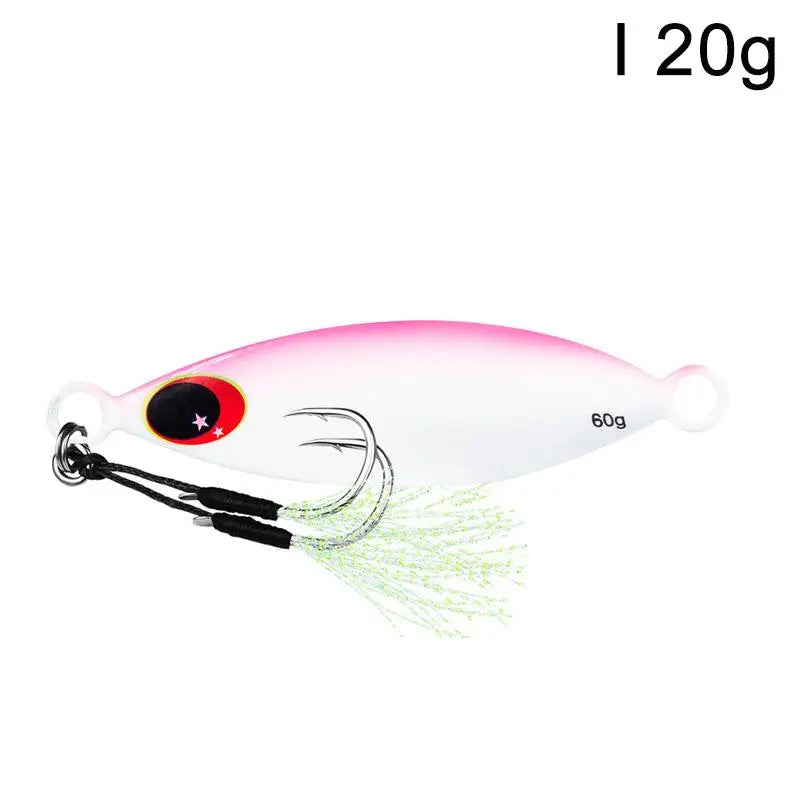 Metal Jig Spoon Lure Artificial Bait Shore Slow Jigging Hard Bass Qme I 20g